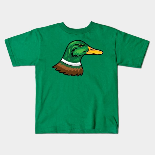 Cartoon Duck Kids T-Shirt by SWON Design